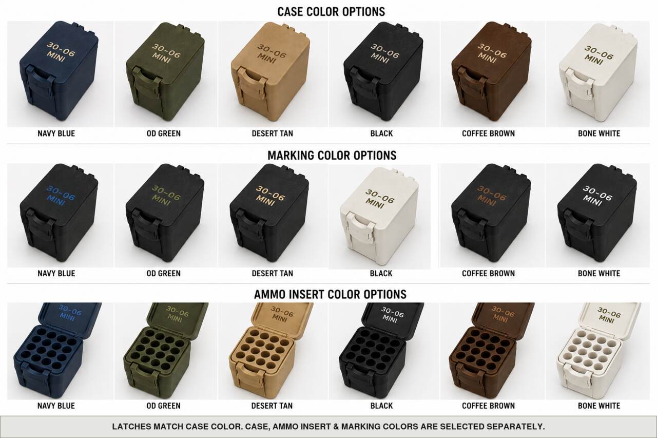 Case, ammo insert, and marking color options for 30-06 - Mini - 20 Rounds