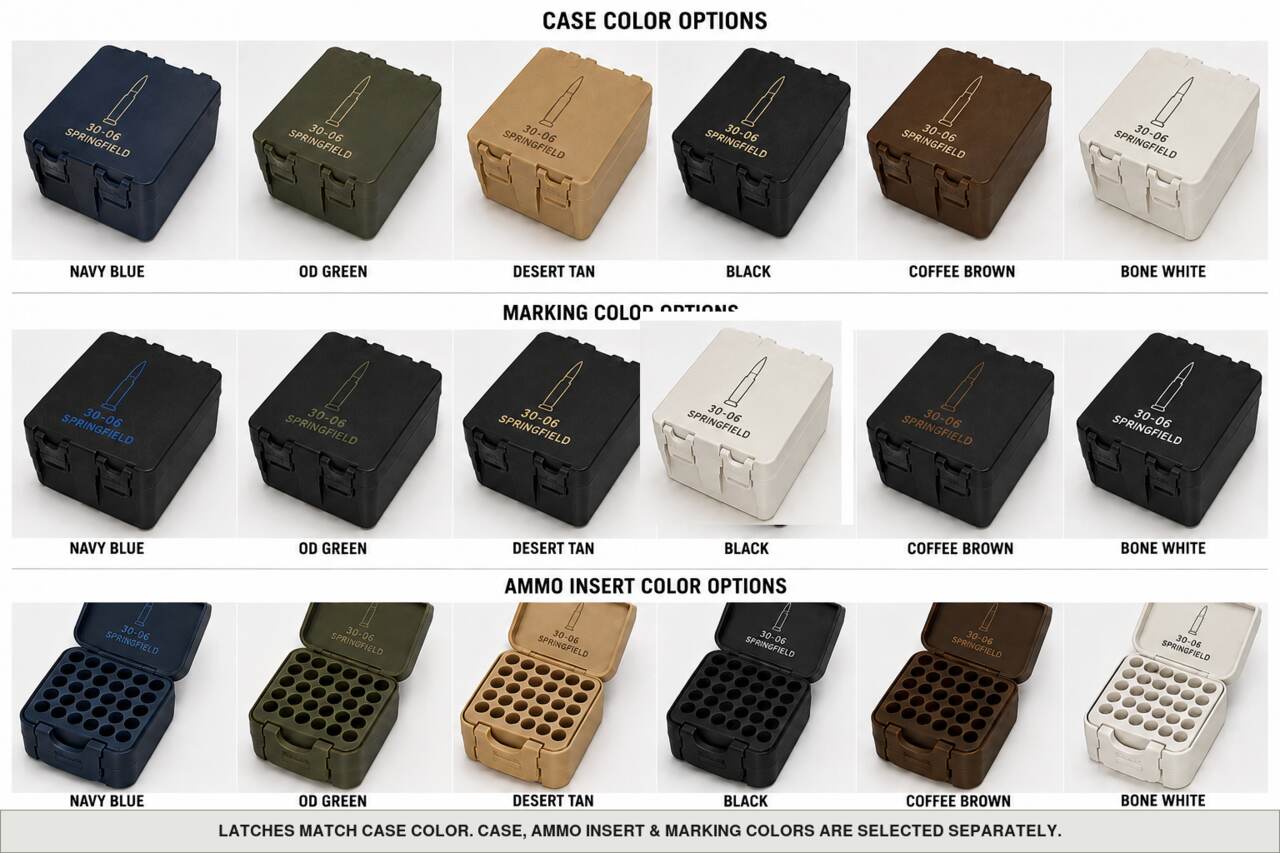 Case, ammo insert, and marking color options for 30-06 Springfield - 100 Rounds