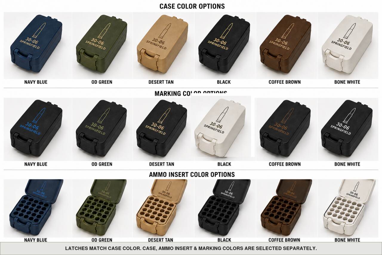 Case, ammo insert, and marking color options for 30-06 Springfield - 50 Rounds
