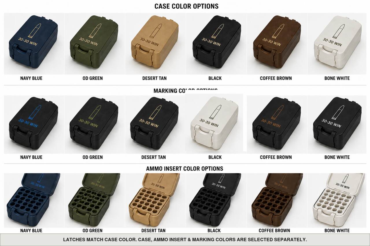 Case, ammo insert, and marking color options for 30-30 Win - 50 Rounds