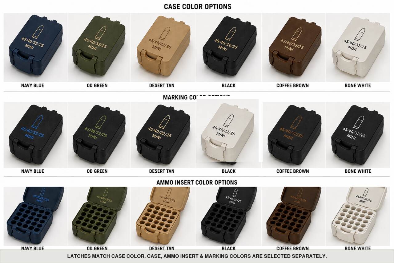 Case, ammo insert, and marking color options for 45/40/32/25 - Mini - 25 Rounds