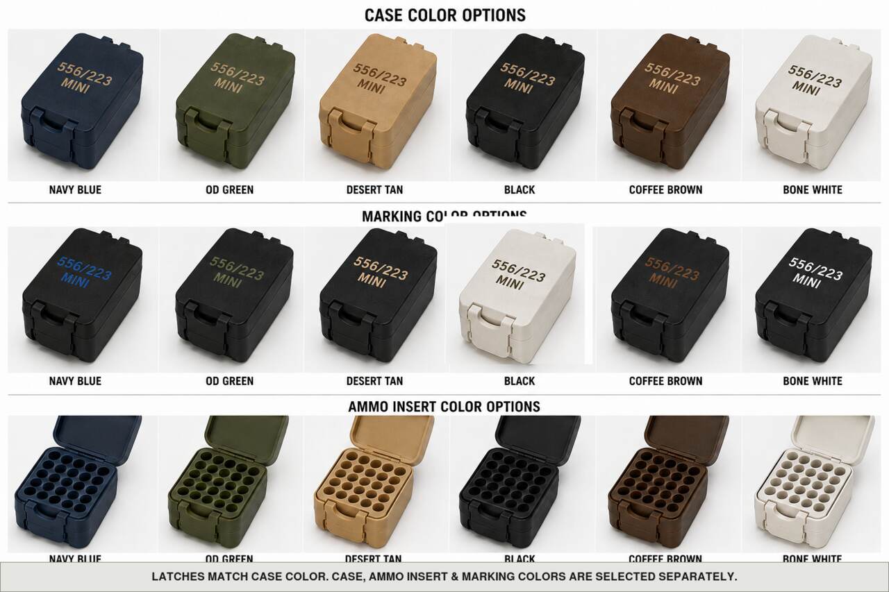 Case, ammo insert, and marking color options for 556/223 - Mini - 25/36 Rounds