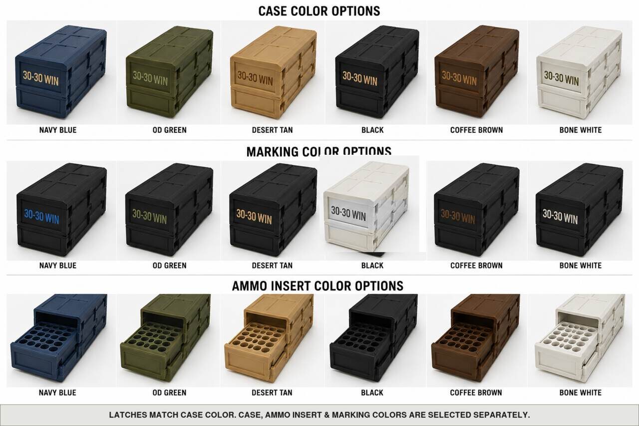 Case, ammo insert, and marking color options for 30-30 Win - 20 Rounds